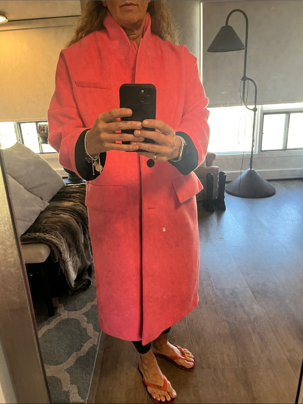 Zara Bright Pink Blend Trench Coat